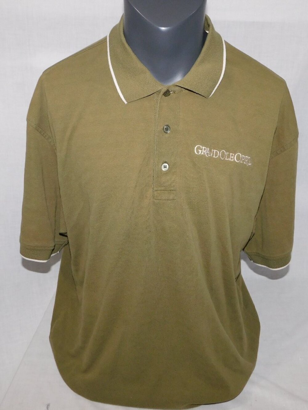 Grand Ole Opry Nashville Country Olive Green Polo Shirt Mens 2XL